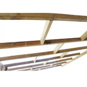 Chalet&jardin - Toit Couv'Terrasse® en bois 3x3,7 m - Sans toit polycarbonate