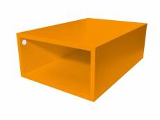 Cube de rangement bois 75x50 cm orange CUBE75-O