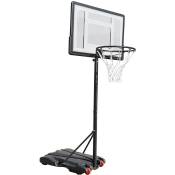 Dazhom - Support de basket sur pied à deux roues,hauteur réglable,taille 82×58×245cm (noir)