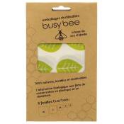 Emballage alimentaire réutilisable à la cire d'abeille 5 feuilles