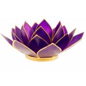 Fleur de Lotus Violet et argent 7 ème chakra