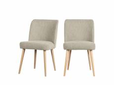 Force - lot de 2 chaises en tissu bouclé - couleur - beige 377154-N