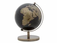 Globe décoratif, plastique et fer, couleur noir, dimensions : 20 x 20 x 28 cm 8052773846547