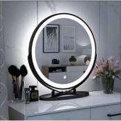 Haloyo - 360°pivotant Miroir à cosmétique , miroir à maquillage lumineux, 50*50cm , 6500k