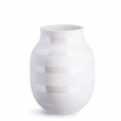 Kahler Design Vase en céramique Omaggio - H 20 cm - nacre