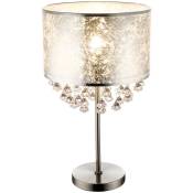 Lampe de table lampadaire textile feuille d'argent