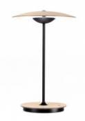 Lampe sans fil Ginger LED / H 30 cm - Bois & métal - Marset noir en métal