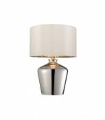 Lampe Waldorf, chrome, avec abat-jour
