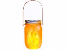 Lanterne décorative solaire jamy flame transparent