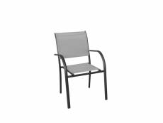 Lot de 4 fauteuils lavezzi gris clair 65x56x86cm