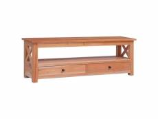 Meuble tv | banc tv armoire de rangement 115x30x40 cm bois d'acajou massif meuble pro frco14504
