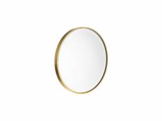 Miroir rond métal doré taille m - kansas - l 40 x l 2,8 x h 40 cm - neuf