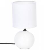 PEGANE Lampe à Poser en céramique Finition Blanc