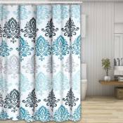 Rideau de douche décoratif en polyester imperméable