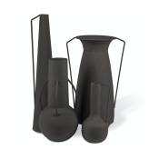 Set de 4 vases décoratifs noirs Roman - Pols Potten
