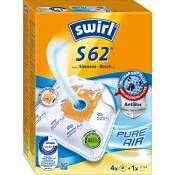 Swirl MicroPor Power Filter S 62 Sacs en papier anti-odeurs et 1 filtre HEPA