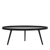 Table basse ronde en bois ø100cm - Noir