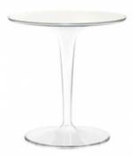 Table d'appoint Tip Top Glass / Plateau verre - Kartell blanc en verre