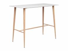 Table de bar blanc 120x60x105 cm