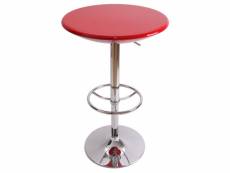 Table de bistro milan, hauteur réglable ø 60 cm ~ rouge