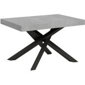 Table extensible 90x130/390 cm Volantis Cemento structure Anthracite