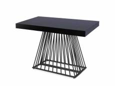 Table extensible factory noir pieds noir