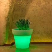 Tekcnoplast - Pot de fleurs lumineux rond jardinière