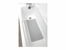 Tendance - tapis fond de baignoire en caoutchouc naturel 74 x 34 cm gris perle