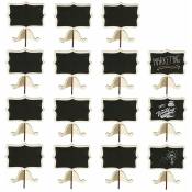 Tlily - Paquet de 15 Cartes de Tableau Noir avec Support