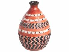 Vase décoratif marron et noir 36 cm kumu 371007