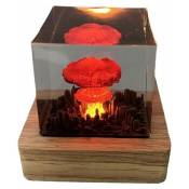Veilleuse 3D d'explosion de nuage de champignon, lampe d'ambiance modèle de bombe atomique, veilleuse en résine de nuage de champignon