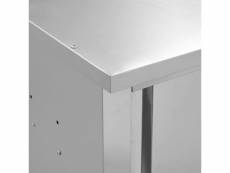 Vidaxl armoire de cuisine avec portes coulissantes 150x40x50 cm inox 51054