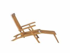 Vidaxl chaise de terrasse avec repose-pied bois de teck solide 43800