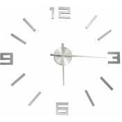Vidaxl - Horloge murale 3D Design moderne Argenté 100 cm xxl Argent