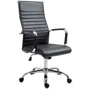 Vinsetto Chaise de bureau ergonomique fauteuil de bureau pivontant à 360° charge max. 120 kg noir 54 x 62 x 104-114 cm Aosom France
