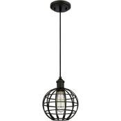 Westinghouse - Suspension Globe Cage Noir mat 1 Ampoule