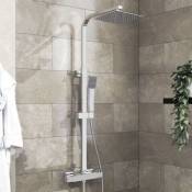 Aica colonne de douche carrée élégante chromée