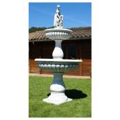 Anaparra - Fontaine de jardin Centrale en pierre reconstituée avec pompe à eau melissa 100X220cm.