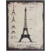 Aubry Gaspard - Tableau Architecte en bois Tour Eiffel