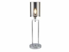 Catalina 1lt table lamp, chrome, smoked glass shades 9052CC