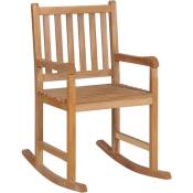 Chaise � bascule bois de teck massif - Vidaxl