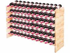 Costway casier à bouteilles pour 72 bouteilles, range bouteille vin avec 6 étagères,pour bars, sous-sols, 119 x 29 x 71,5cm