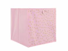 Cube de rangement - 30 x 30 cm - rose