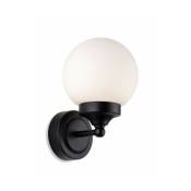 Firstlight Products - Applique de salle de bains Louis Noir avec verre blanc opal 1 ampoule 21cm - Noir