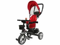 Hombuy tricycle évolutif bébé 4en1 - poussette vélo enfant de 10 à 36 mois - rouge