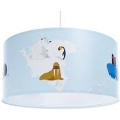 Lampe de chambre pour enfants lampe suspendue Sweet Dreams 1XE27 Max.60W pvc avec pression de couleur uv Blanc, multicolore h: 102 cm Ø30cm Dimmable