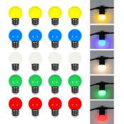 Lot de 20 Ampoules Led Multicolores conçues pour Guirlande
