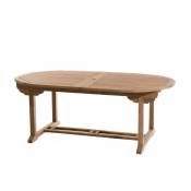 MACABANE Table ovale double extension 10/12 personnes