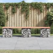 Maison du'Monde - Banc de jardin design gabion 203x44x42cm