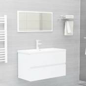 Mercatoxl - Ensemble de meubles de salle de bain Blanc